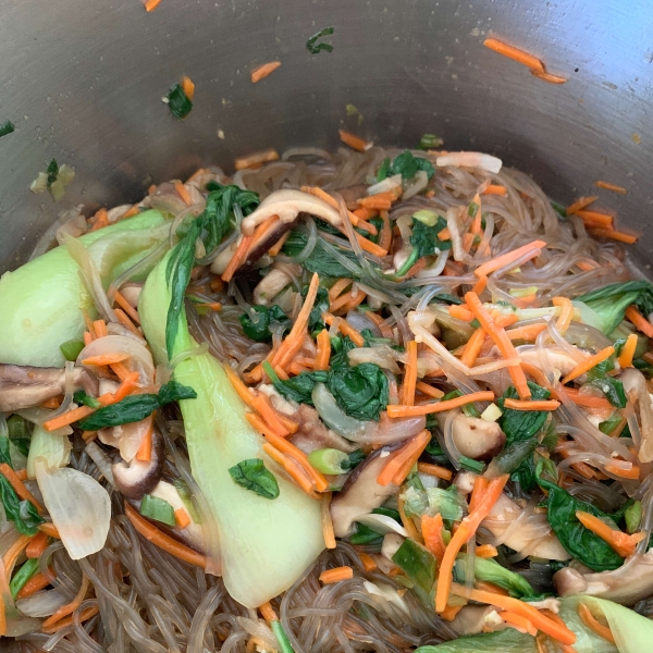 Vegan Japchae Korean Noodles