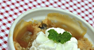 Pear and Sour Cherry Crisp