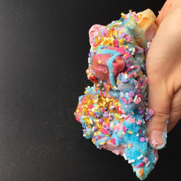 Unicorn Waffle Taco Sundae