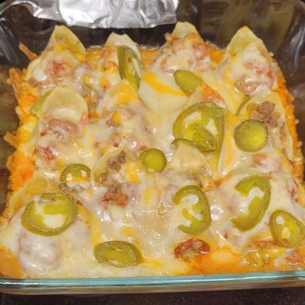 Tacos in Pasta Shells with Veggies