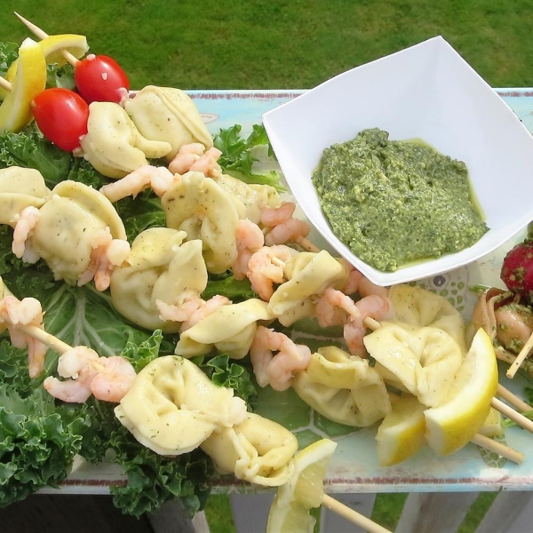 Shrimp and Tortellini Skewers