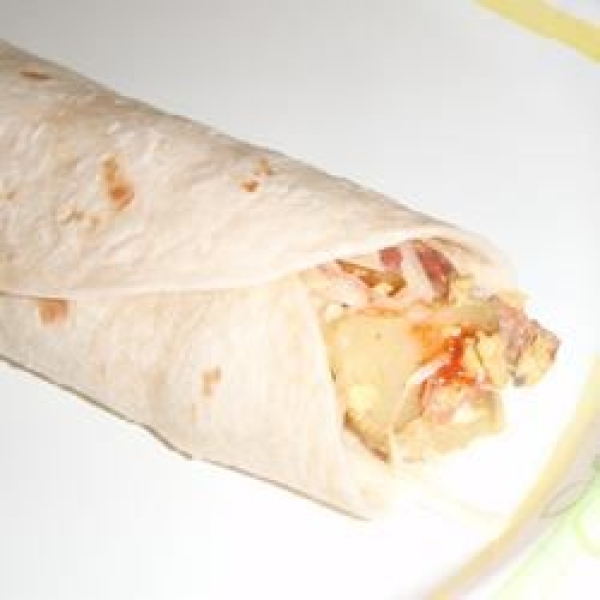 Breakfast Burritos with Green Salsa
