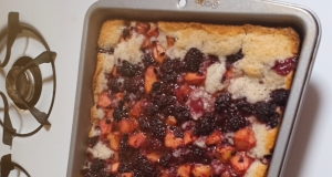 Peach and Blackberry Cobbler