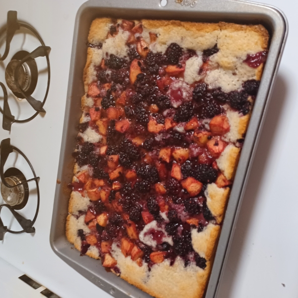 Peach and Blackberry Cobbler