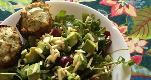 Avocado, Beet and Arugula Salad with Chevre Tartine