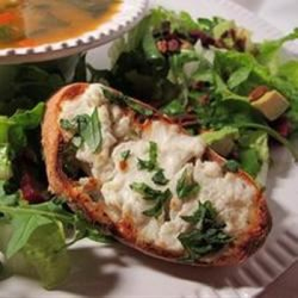 Avocado, Beet and Arugula Salad with Chevre Tartine