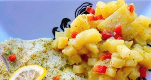 Baked Lemon-Garlic Tilapia and Potatoes in Foil