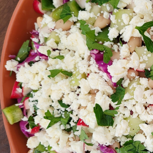 Chopped Vegetable Salad with Beans