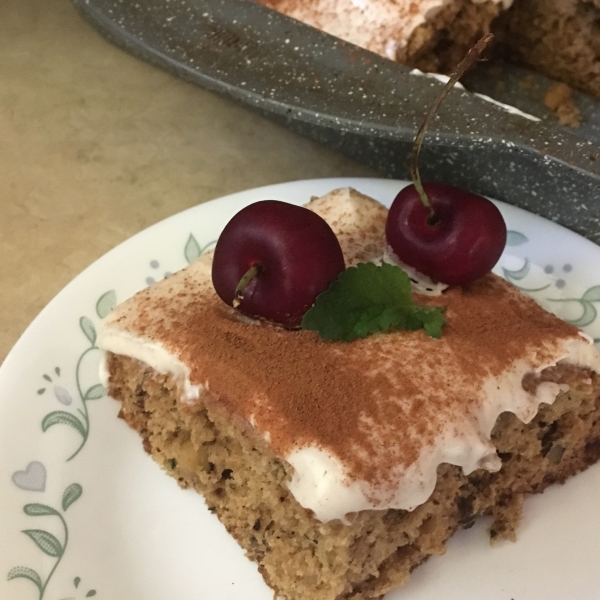 Zucchini Bars with Spice Frosting