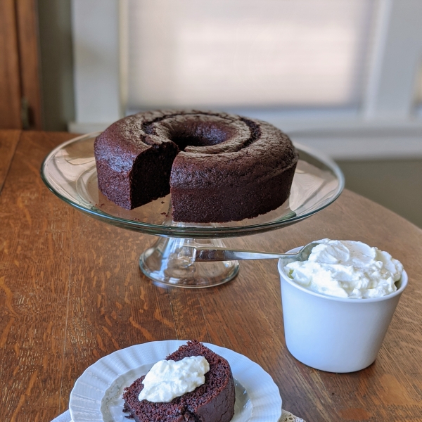 Chocolate Guinness® Bundt® Cake with Whiskey Whipped Cream